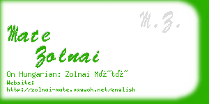 mate zolnai business card